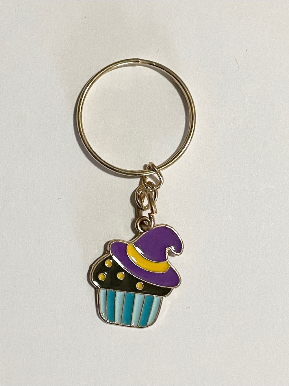 Cupcake with Witch Hat KeyChain Charm Pendant Halloween
